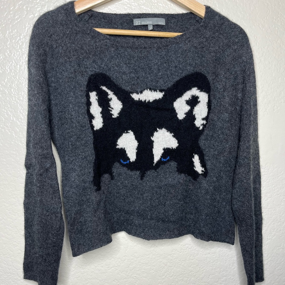 27 Miles Malibu 100% Cashmere Husky Long Sleeve
